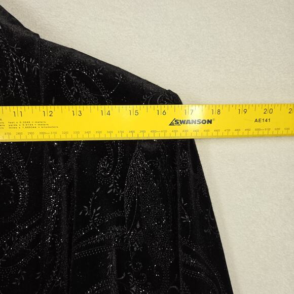 Vintage R&K Evening Blazer Jacket Womens 6 Black Sequence Formal Party Business - Picture 10 of 14